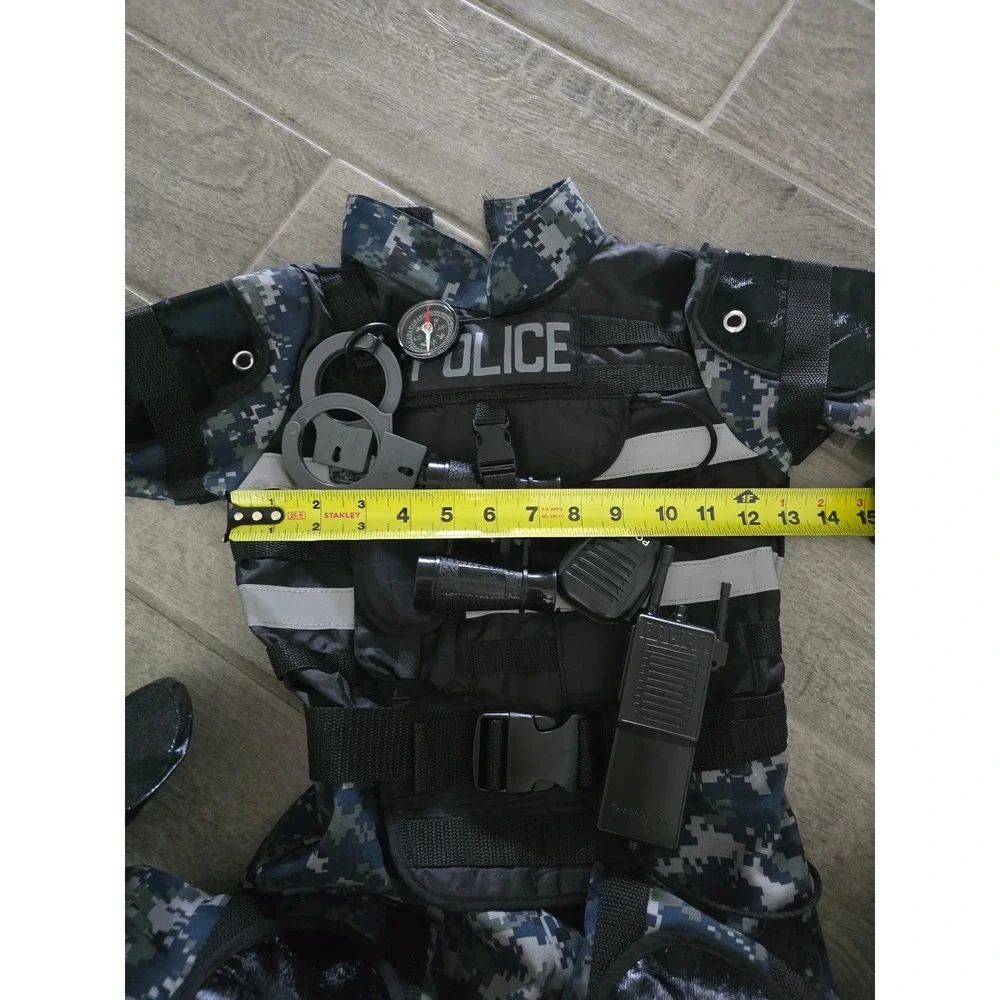 Teetot Kids Police SWAT Tactical Costume Jumpsuit Blue Digital Camo Size 5